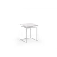 Satztisch 2er-Set, Weiß - Weiß, LIFESTYLE, Metall (38/45/38cm) - MID.YOU