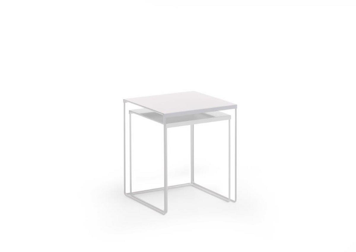 Satztisch 2er-Set, Weiß - Weiß, LIFESTYLE, Metall (38/45/38cm) - MID.YOU