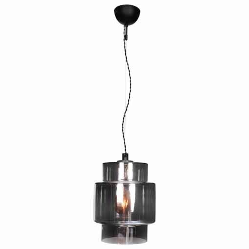 Hängeleuchte Ebbot H: 37 cm 1-flammig, Rauchglas Anthrazit