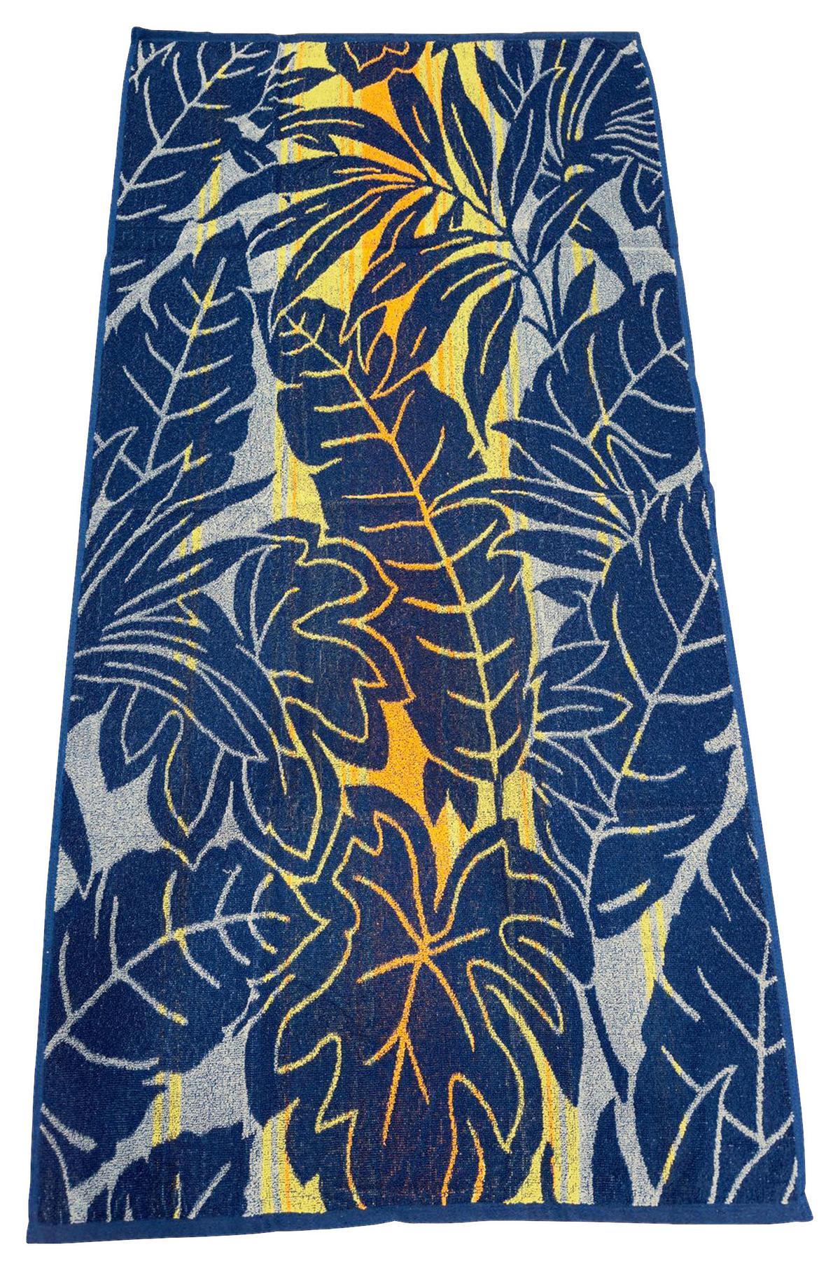 Strandtuch Bali - Blau, KONVENTIONELL, Textil (75/150cm) - Ondega