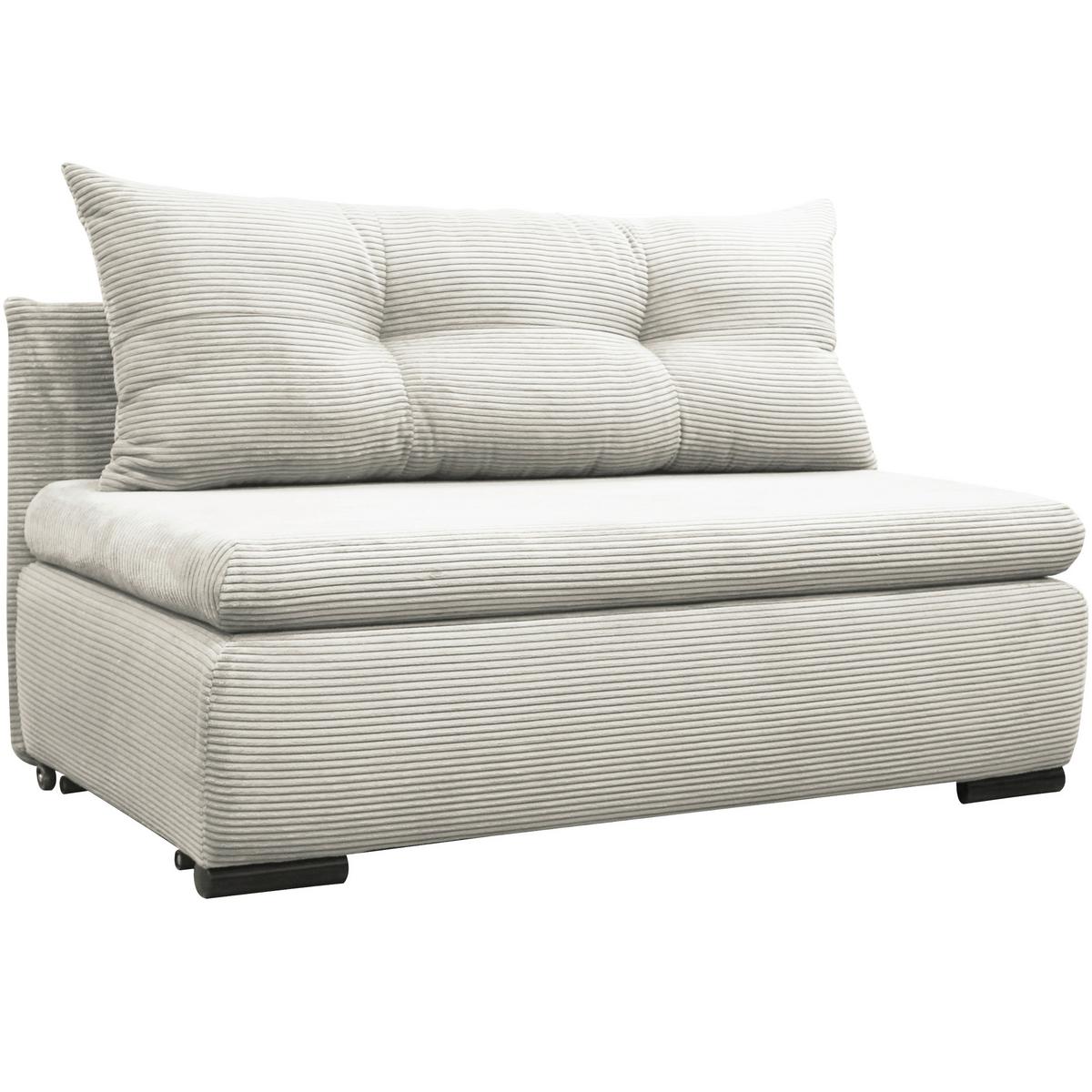 Schlafsofa mit Bettkasten Yellow B: 154 cm Cord Weiß - Schwarz/Weiß, Design, Textil (154/93/85cm) - MID.YOU