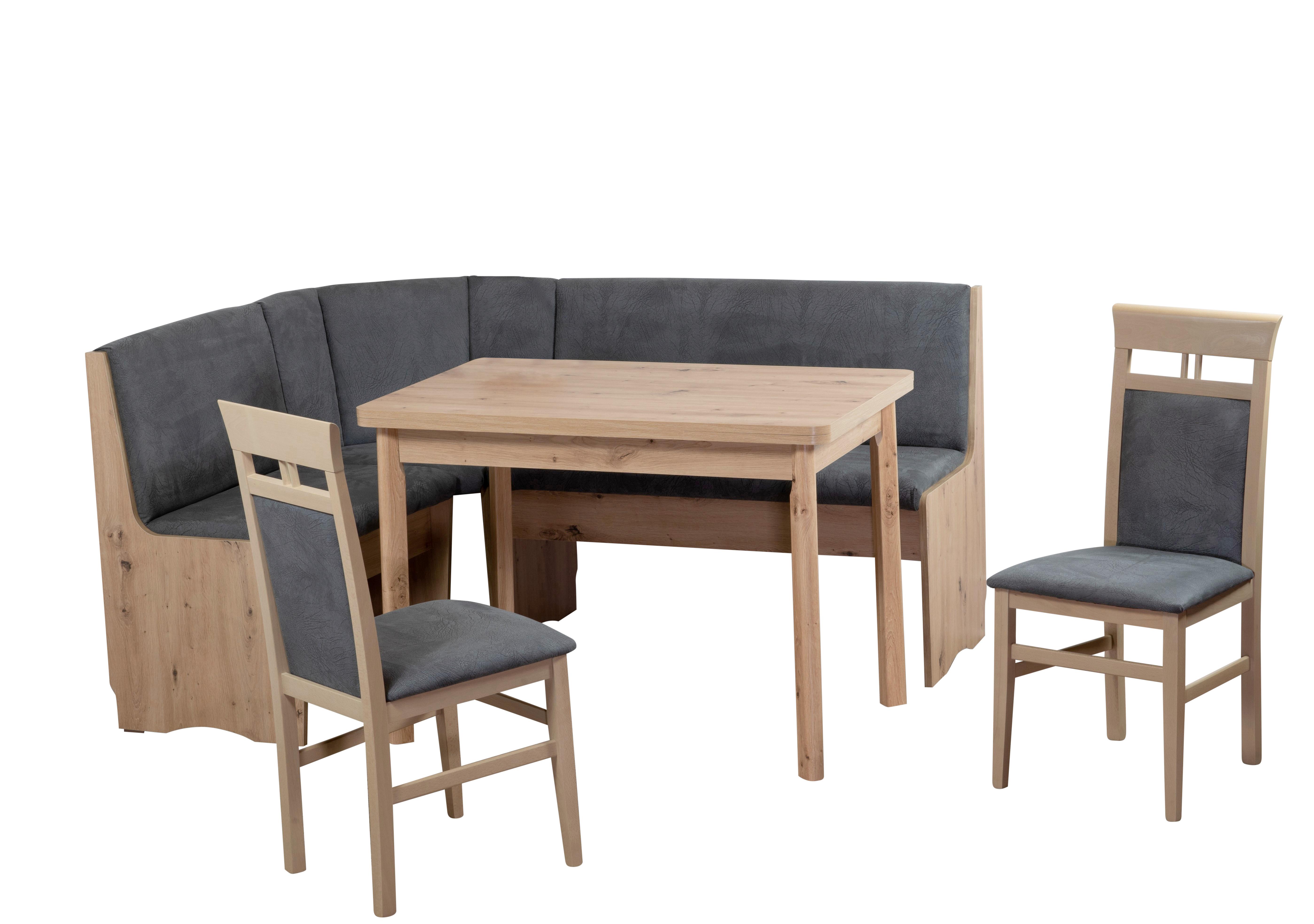 Eckbankgruppe Duisburg Peibar Titanic Grau/Eiche D. B: 125cm - Eiche Artisan/Grau, KONVENTIONELL, Holz/Holzwerkstoff (125/89/165cm) - MID.YOU