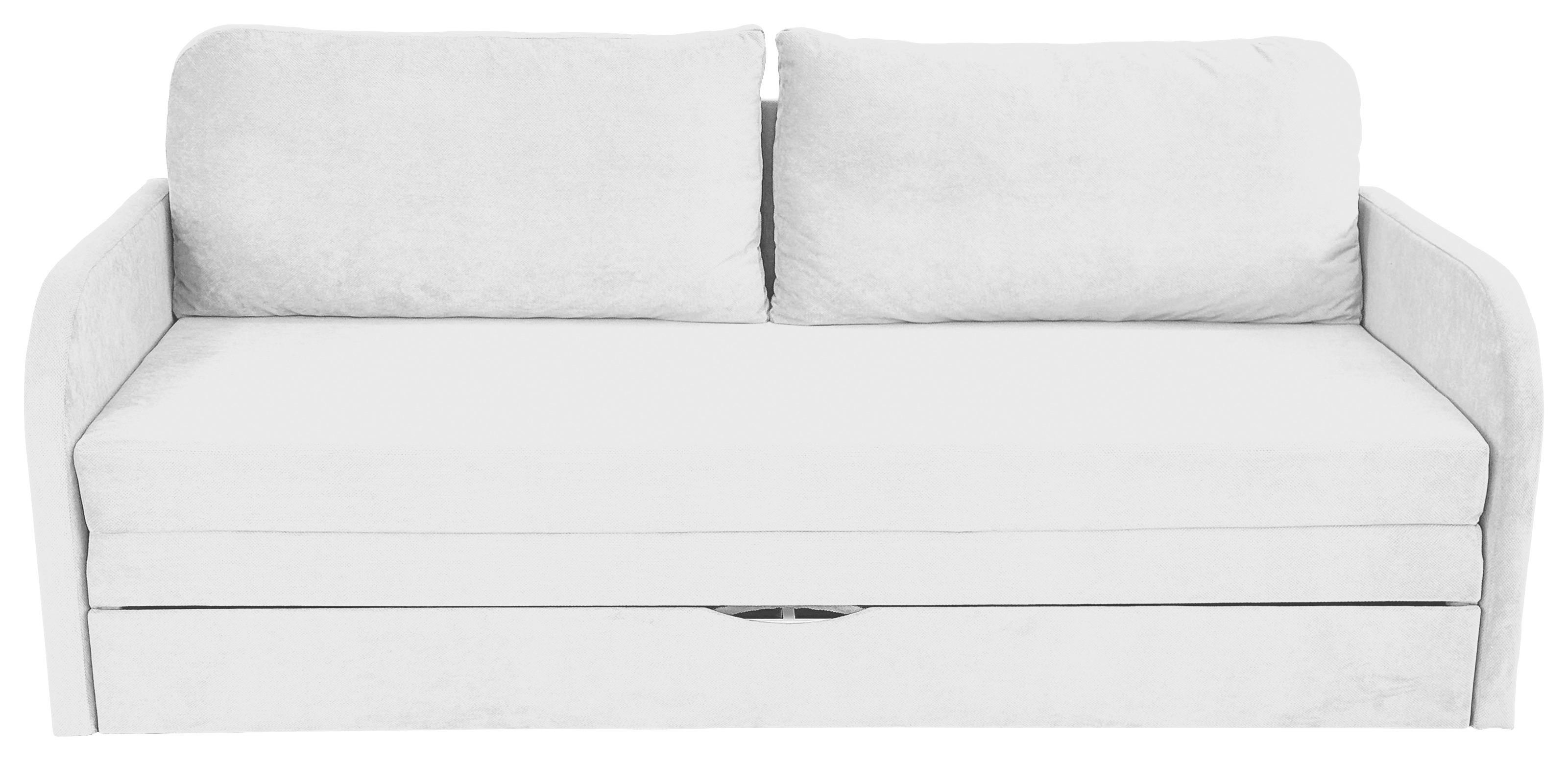 Schlafsofa Mit Bettkasten Milan Weiß B: 203 Cm - Schwarz/Weiß, Design, Textil (203/77/86cm) - MID.YOU