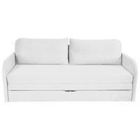 Schlafsofa mit Bettkasten Milan Weiß B: 203 cm - Schwarz/Weiß, Design, Textil (203/77/86cm) - MID.YOU