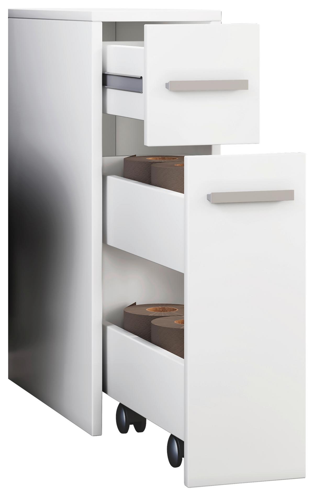 Unterschrank Zalo B: 19,9 cm Weiß - Weiß, MODERN, Holzwerkstoff (19,9/61,4/45cm) - MID.YOU