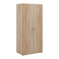 Šatní skříň JOE *CENOVÝ TRHÁK* - Sonoma dub/barvy hliníku, Konvenční, kompozitní dřevo/plast (81/177/51cm) - Based