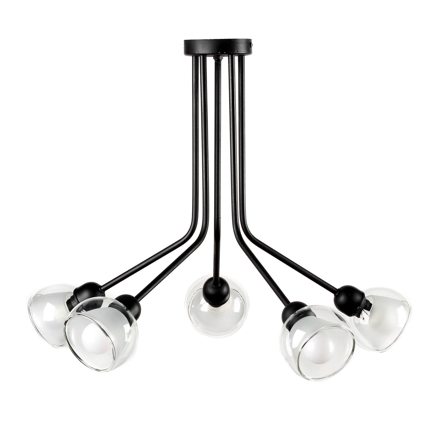 Deckenleuchte 5041/Pl5 - Schwarz, Basics, Metall (55/45cm)