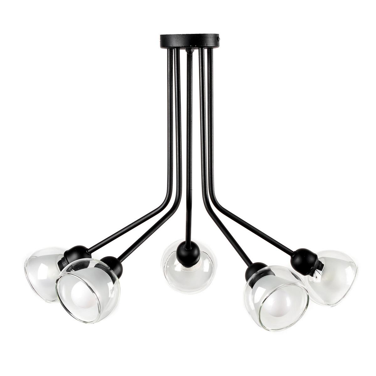 Deckenleuchte 5041/Pl5 - Schwarz, Basics, Metall (55/45cm)