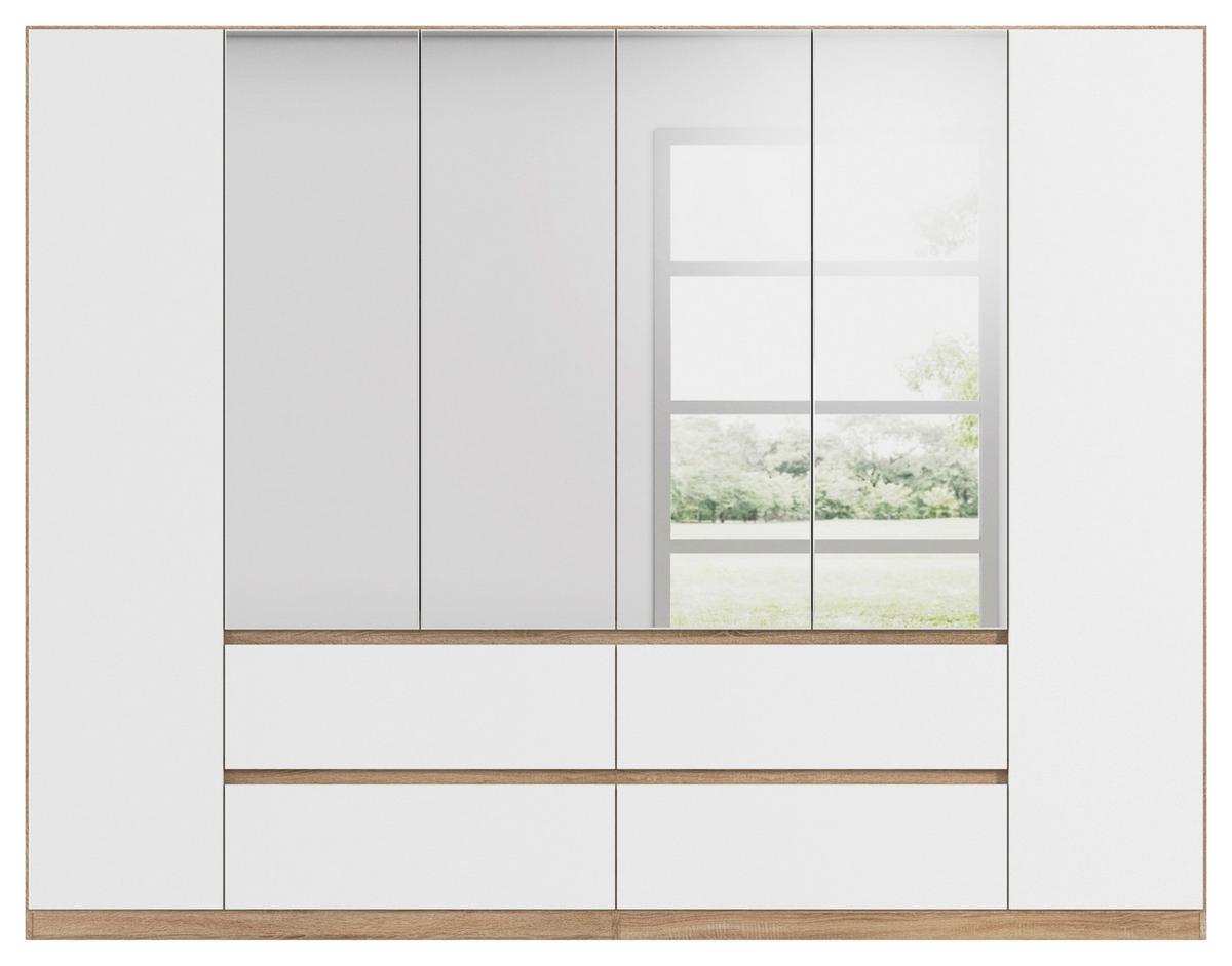 Drehtürenschrank Mainz Eichefarben B: 271 Cm - Eichefarben/Weiß, Basics, Holzwerkstoff (271/210/54cm) - Rauch Möbel