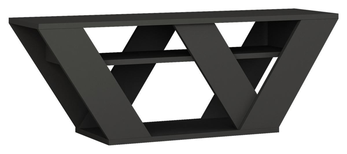 Lowboard Pipralla Fernsehtisch - Anthrazit, Design, Holzwerkstoff (110/30/40cm) - Livetastic