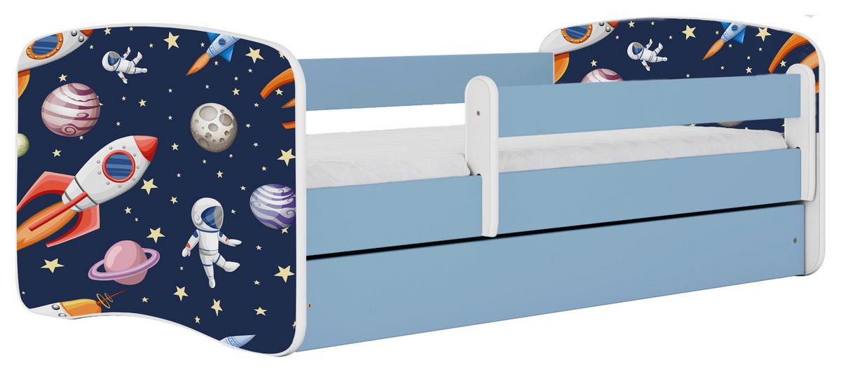 Kinder-/Juniorbett Babydreams inkl. Matratze 80x160 - Blau/Birkefarben, MODERN, Holz/Holzwerkstoff (80/160cm) - MID.YOU
