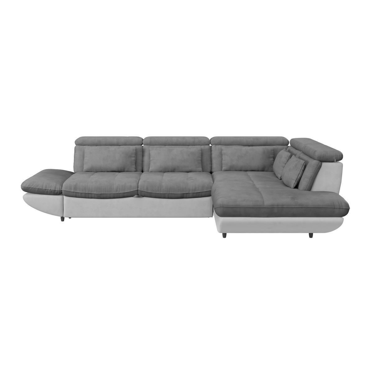 Ecksofa mit Schlaffunktion Park Hell-/Dunkelgrau - Dunkelgrau/Hellgrau, MODERN, Textil (233/311cm) - Luca Bessoni