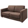 Schlafsofa Mia Braun B: 159 cm - Chromfarben/Braun, Design, Textil (159/88/87cm) - Livetastic