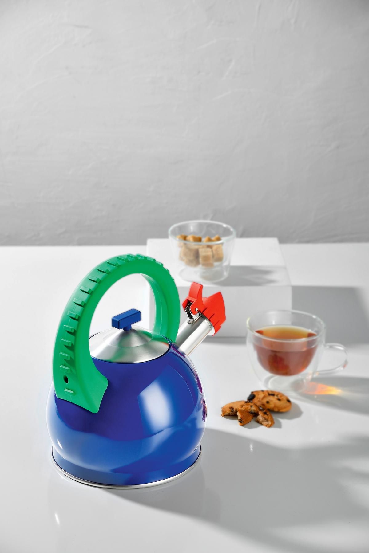 Teekessel Rainbow 2,7 L Kunststoff/edelstahl - Blau/Edelstahlfarben, Basics, Kunststoff/Metall (22,5/22,5/26,5cm) - Benetton