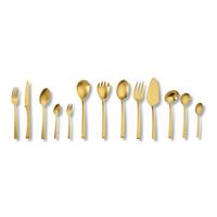 SADA PRÍBOROV 68-dielny, pre 12 osôb - zlatá, Modern, kov - Echtwerk