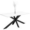 Esstisch Alex Schwarz, Weiß - Schwarz/Weiß, MODERN, Holzwerkstoff/Metall (180/90/78cm) - Livetastic