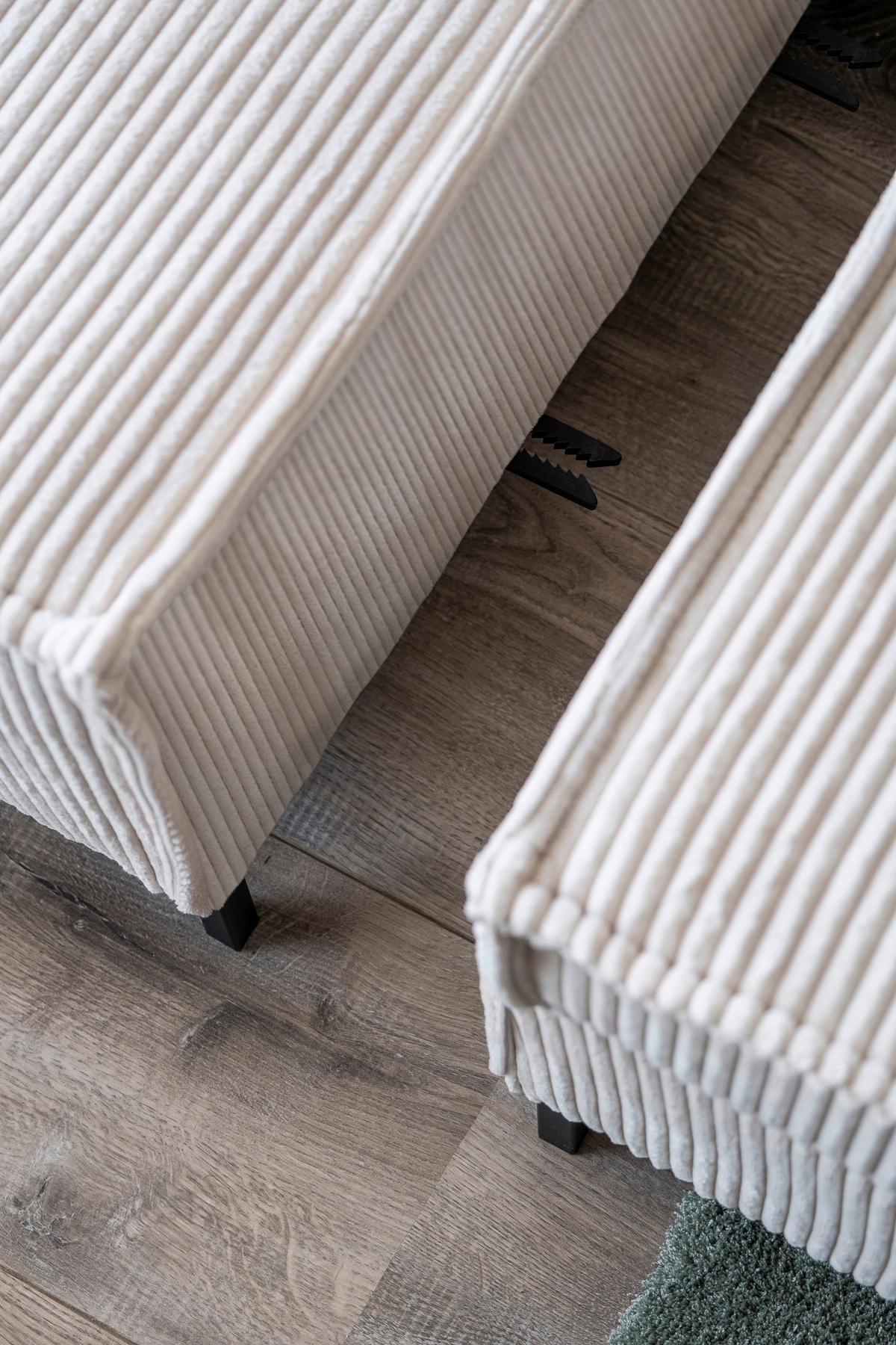 Rohová sedacia súprava, béžová - béžová, Design, textil (232/90/154cm) - MID.YOU