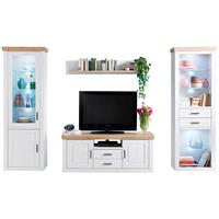 Wohnkombination 4-Tlg. Brixen Eiche/Pinie Dekor - Eichefarben/Pinienfarben, LIFESTYLE, Glas/Holzwerkstoff (324/210/52cm) - Livetastic