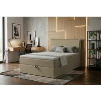 Boxbett Jolly 2 120x200 Beige - Beige/Schwarz, MODERN, Holzwerkstoff/Textil (120/200cm) - MID.YOU