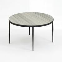 COUCHTISCH Weiß B: 70cm - Schwarz/Weiß, Design, Stein/Metall (70/70/42cm) - MID.YOU