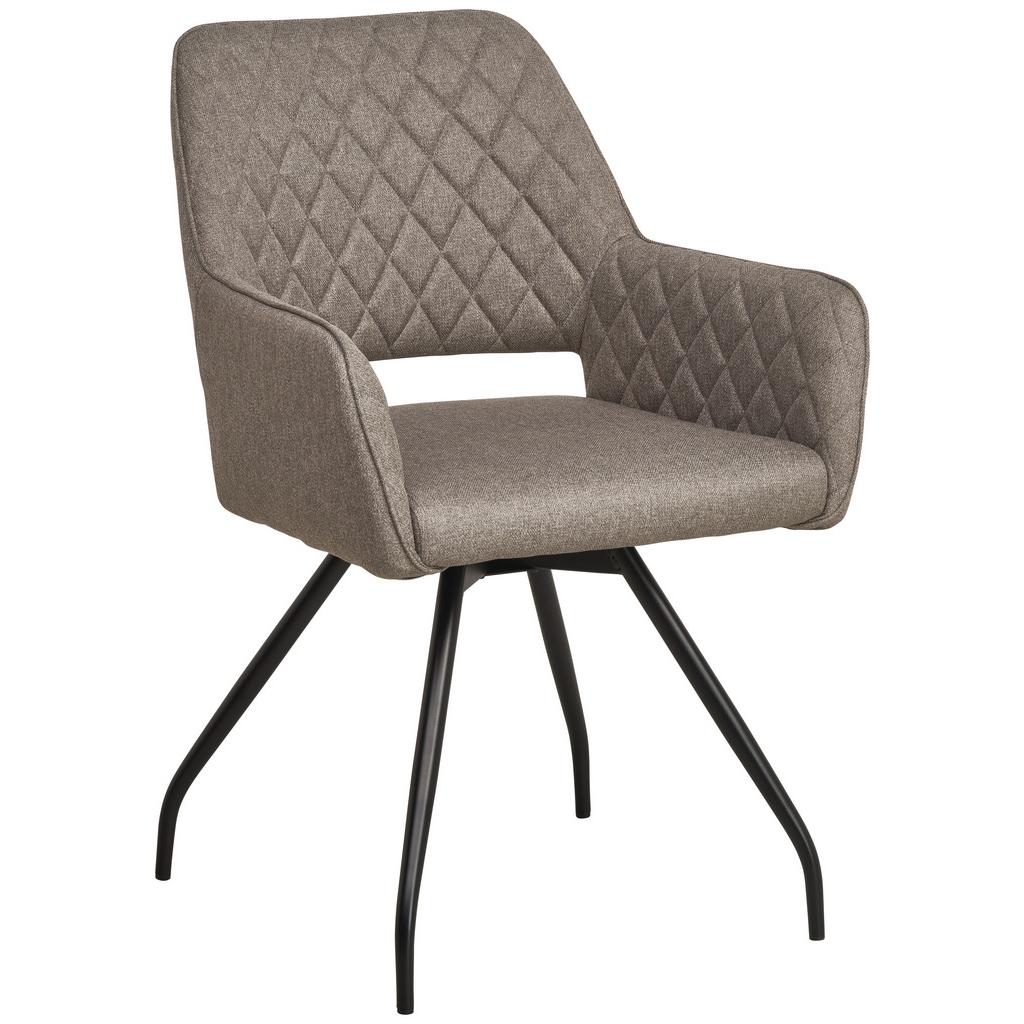 Armlehnstuhl Pam Hellgrau, Sitzfl. 360° drehbar