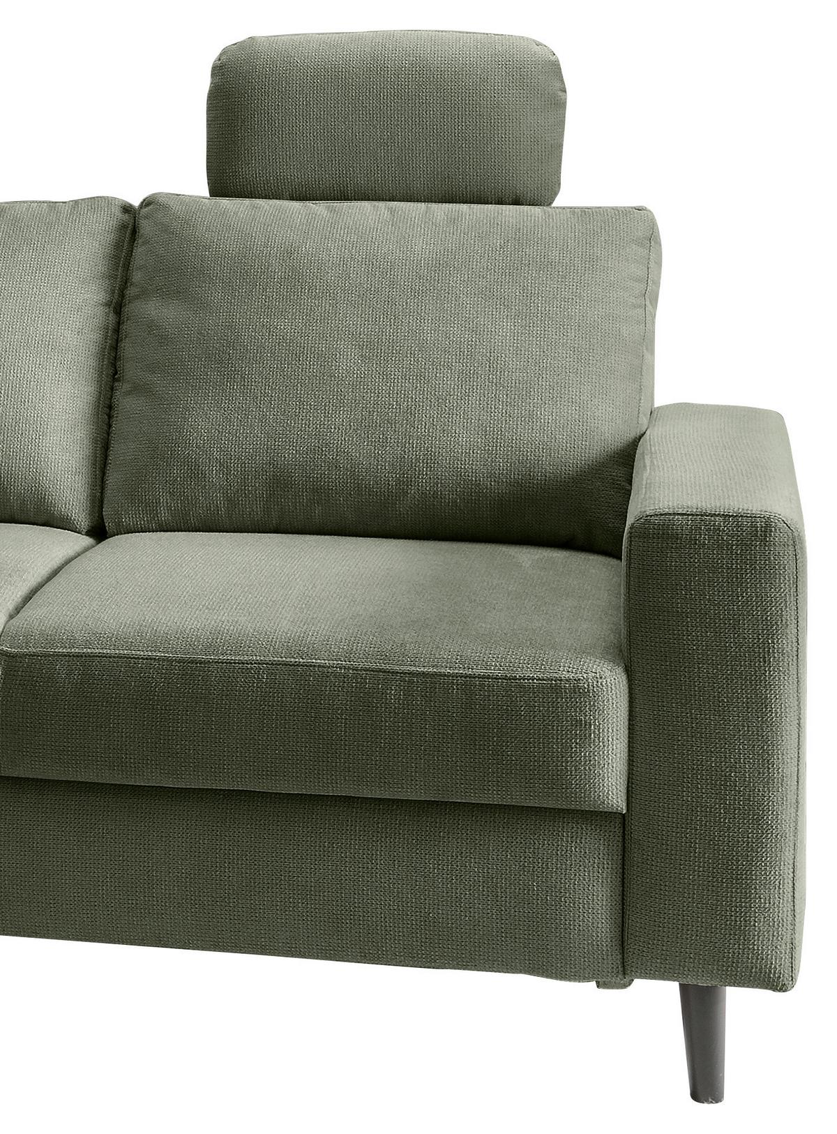 Eckschlafsofa Passione Mintgrün S: 200x242 Cm - Schwarz/Mintgrün, MODERN, Textil (200/242cm) - Livetastic
