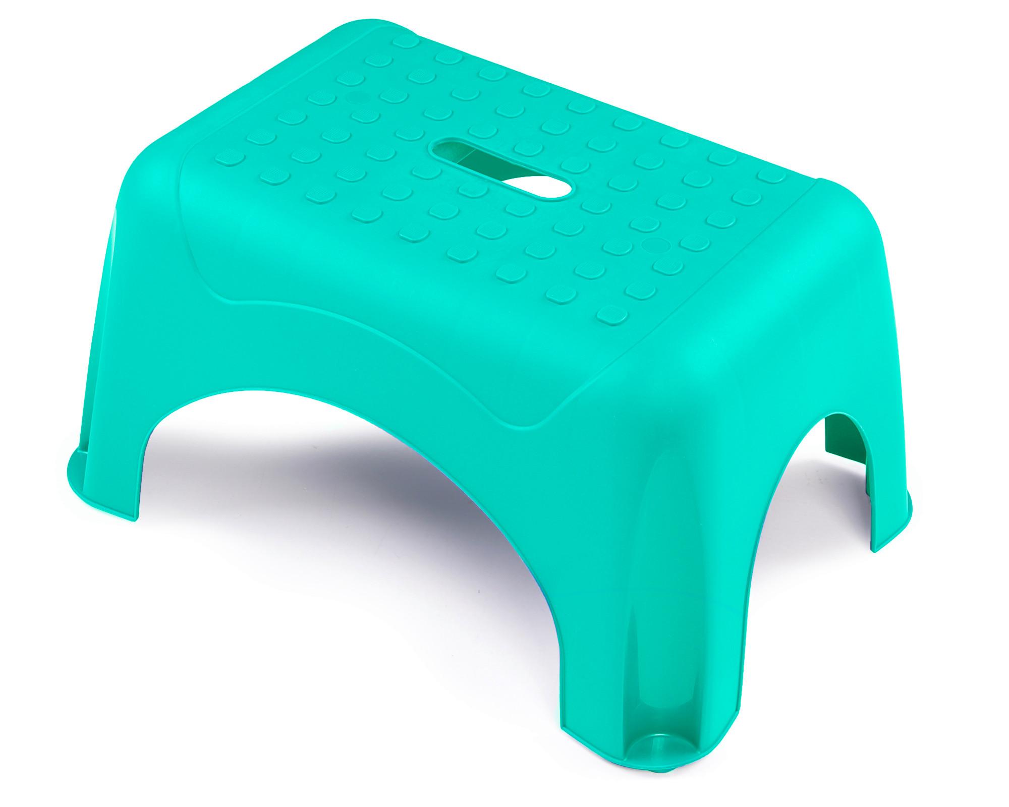 Tritthocker Misty Kunststoff Türkis H: 23,5 cm Rutschfest