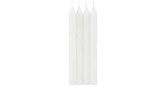 Kerze Ranja Weiß DxH: 2,5x2,5 cm - Gelb/Weiß, KONVENTIONELL, Naturmaterialien/Papier (2,5/25cm) - Ondega