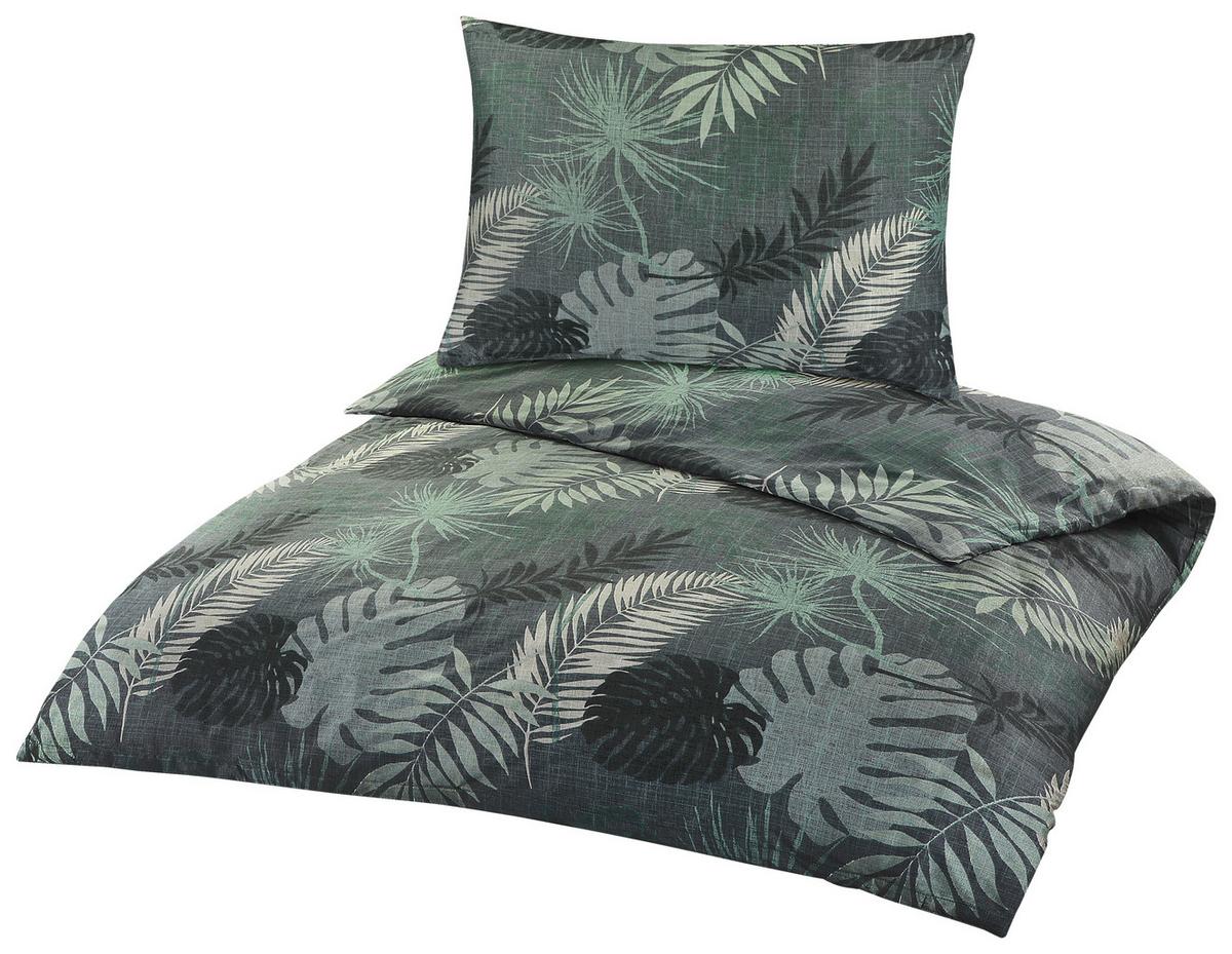 Ágyneműhuzat-garnitúra Jolanda - sötétzöld/sötétszürke, Modern, textil (140/200cm) - Luca Bessoni