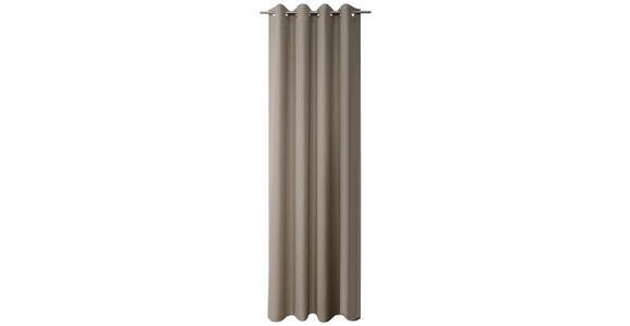 Vorhang Mit Ösen Bernadette B: 140cm, Taupe - Taupe, ROMANTIK / LANDHAUS, Textil (140/245cm) - James Wood