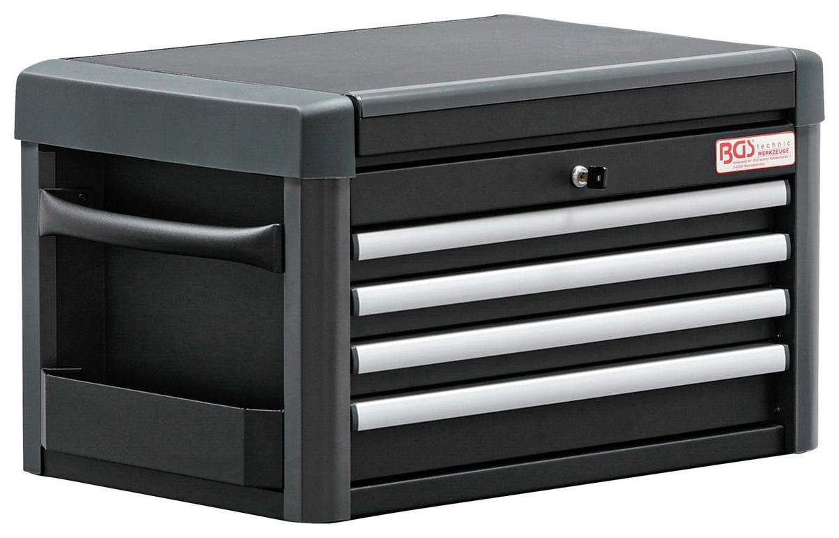 Aufsatz für Werkstattwagen Profi Schwarz/Silber B: 73 cm - Silberfarben/Schwarz, Basics (73/85,5/47cm)