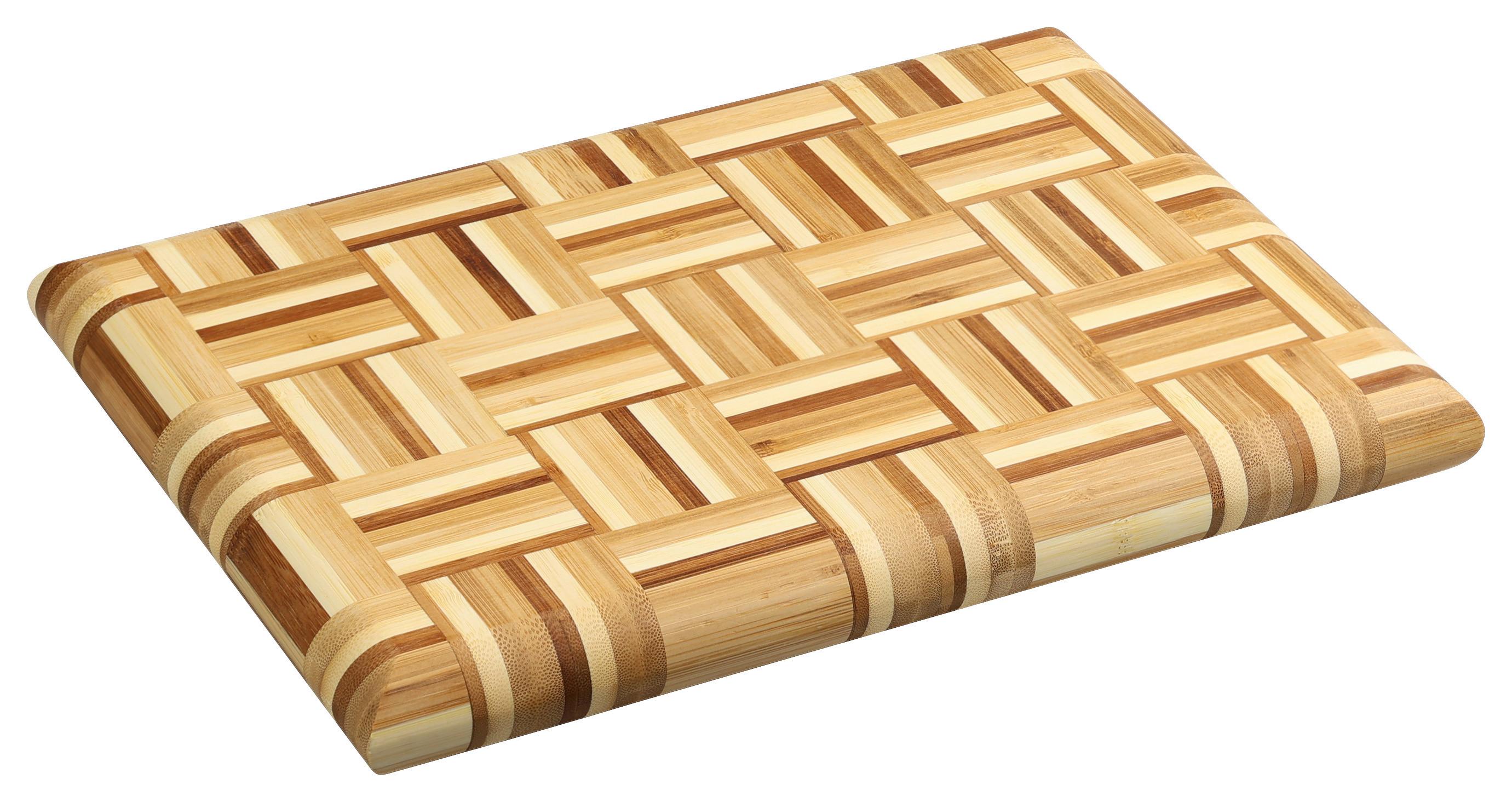 Schneidebrett Dunkel/Hellbraun B: 25 cm - Hellbraun/Dunkelbraun, Basics, Naturmaterialien (35/25/3.5cm) - Kesper