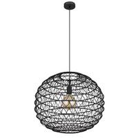Hängeleuchte 15689h2 - Schwarz, Natur, Papier/Kunststoff (59/120cm) - Globo
