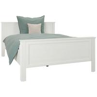 Postel bílá, 120/200cm - bílá/černá, Romantický / Rustikální, kompozitní dřevo/plast (120/200cm) - Zandiara