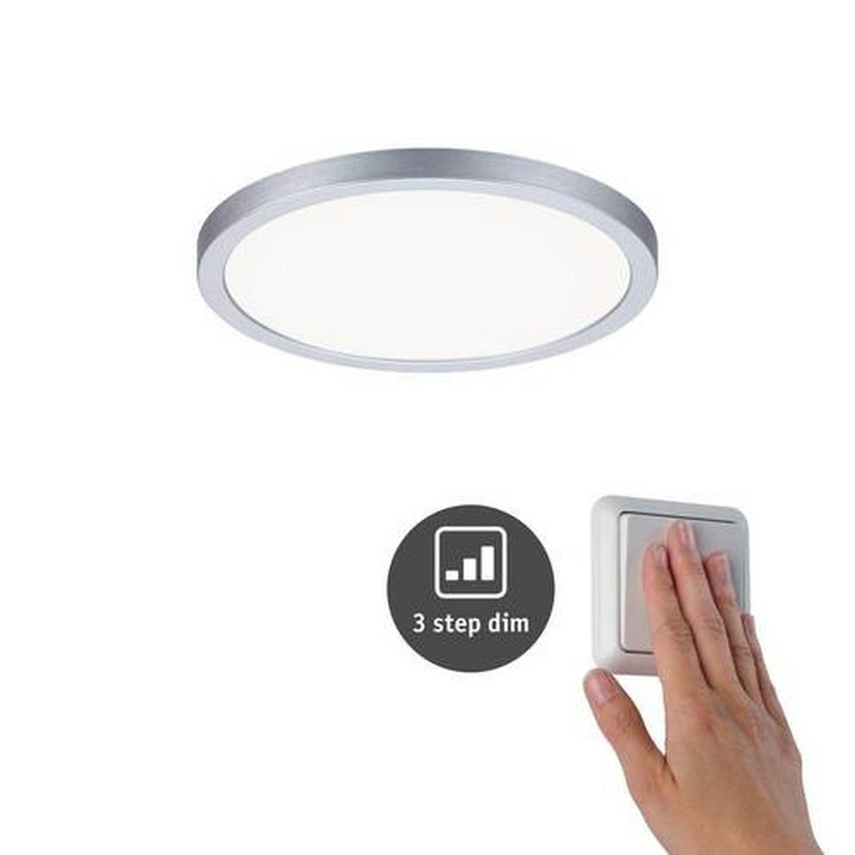 Led-paneel Ø 17,5 Cm Dimmbar - Chromfarben, Design, Kunststoff (17,5cm) - Paulmann