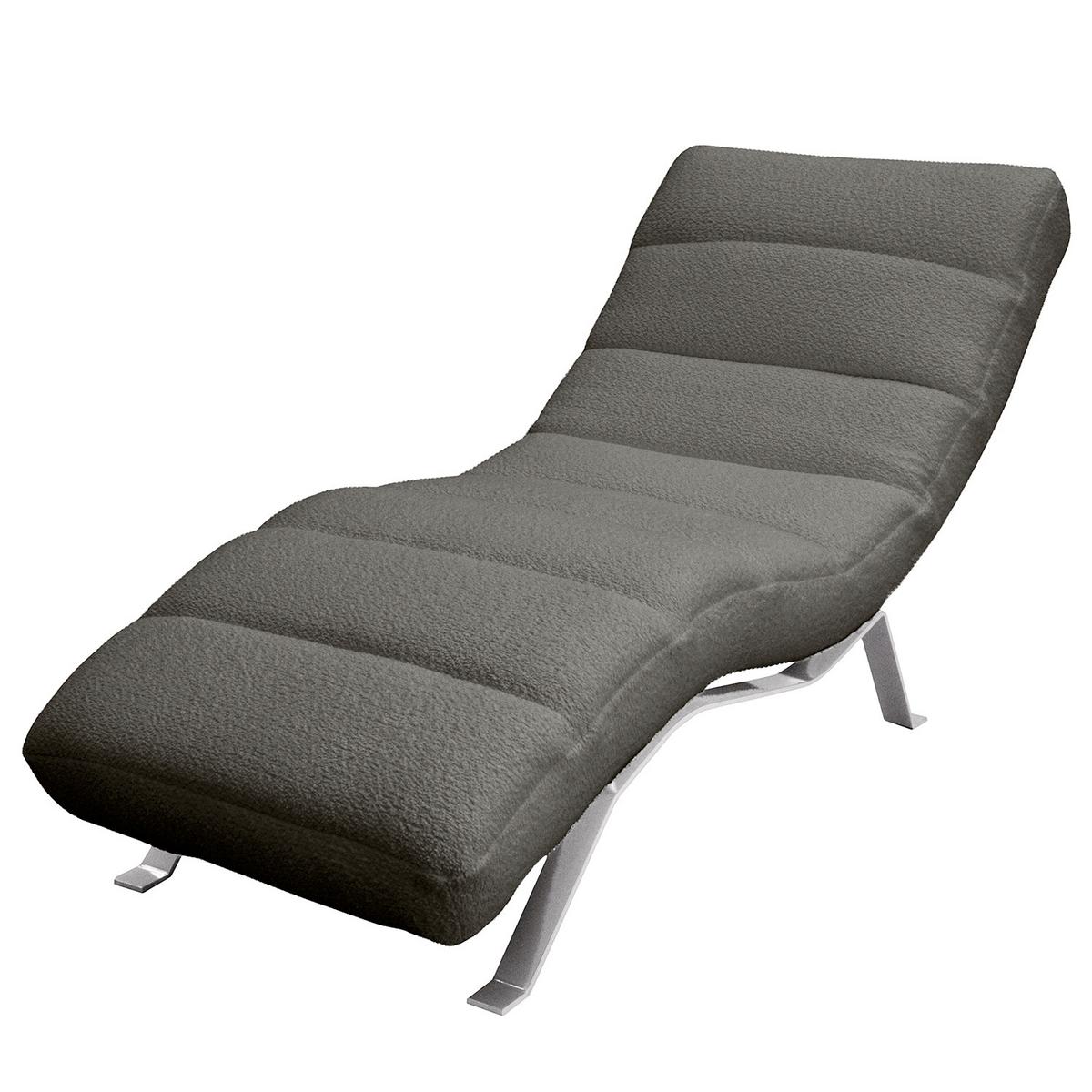 Relaxliege Swing Silver Anthrazit B: 65 cm - Anthrazit/Silberfarben, Design, Textil (65/65-95/171cm) - Livetastic