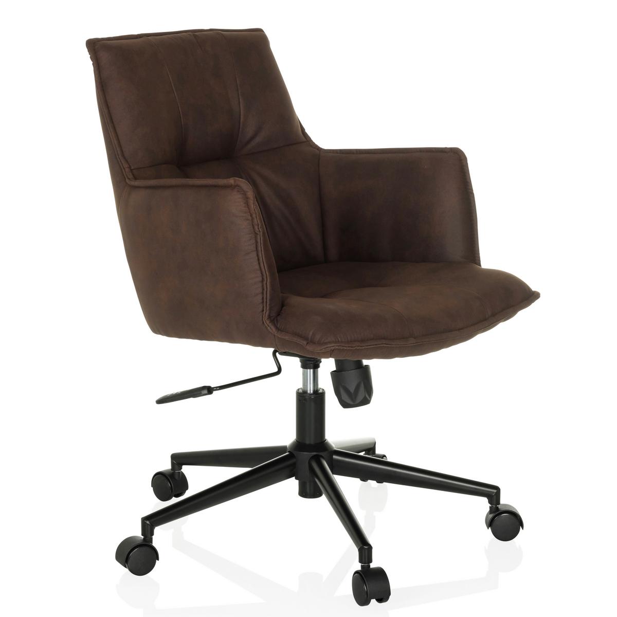 Drehstuhl Solao Life Dunkelbraun B: 54 cm - Dunkelbraun/Schwarz, MODERN, Kunststoff/Textil (54/85/70cm) - MID.YOU