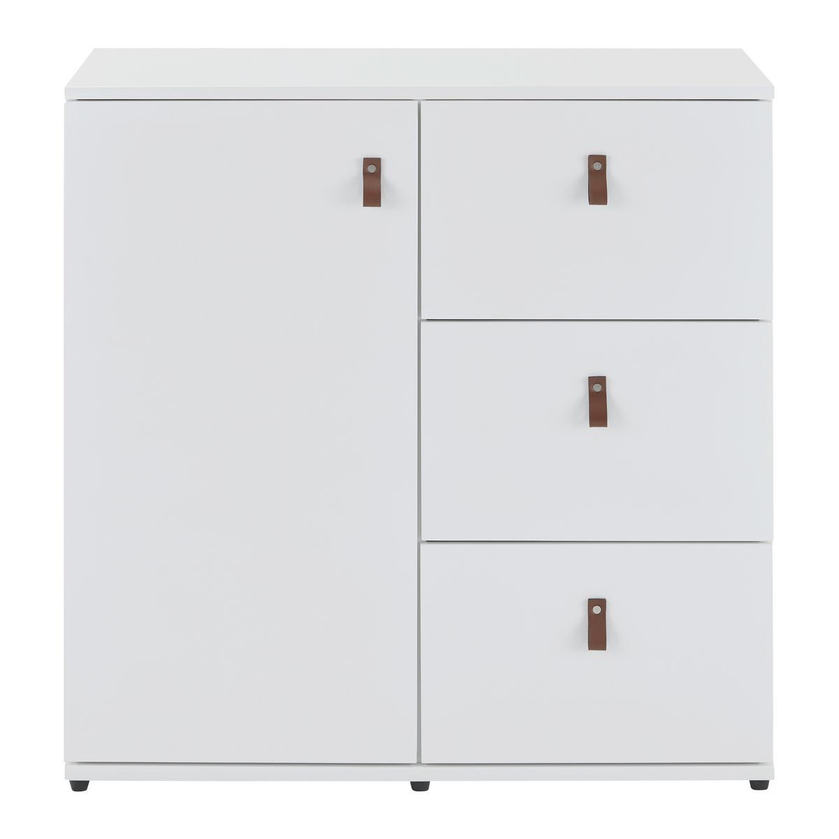 Komoda MICK - hnedá/čierna, Modern, kompozitné drevo/plast (80/79/40cm) - Modern Living