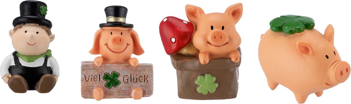 Glücksbringer Lucky - Rot/Schwarz, KONVENTIONELL, Kunststoff (3,2/3/4,2cm) - Luca Bessoni