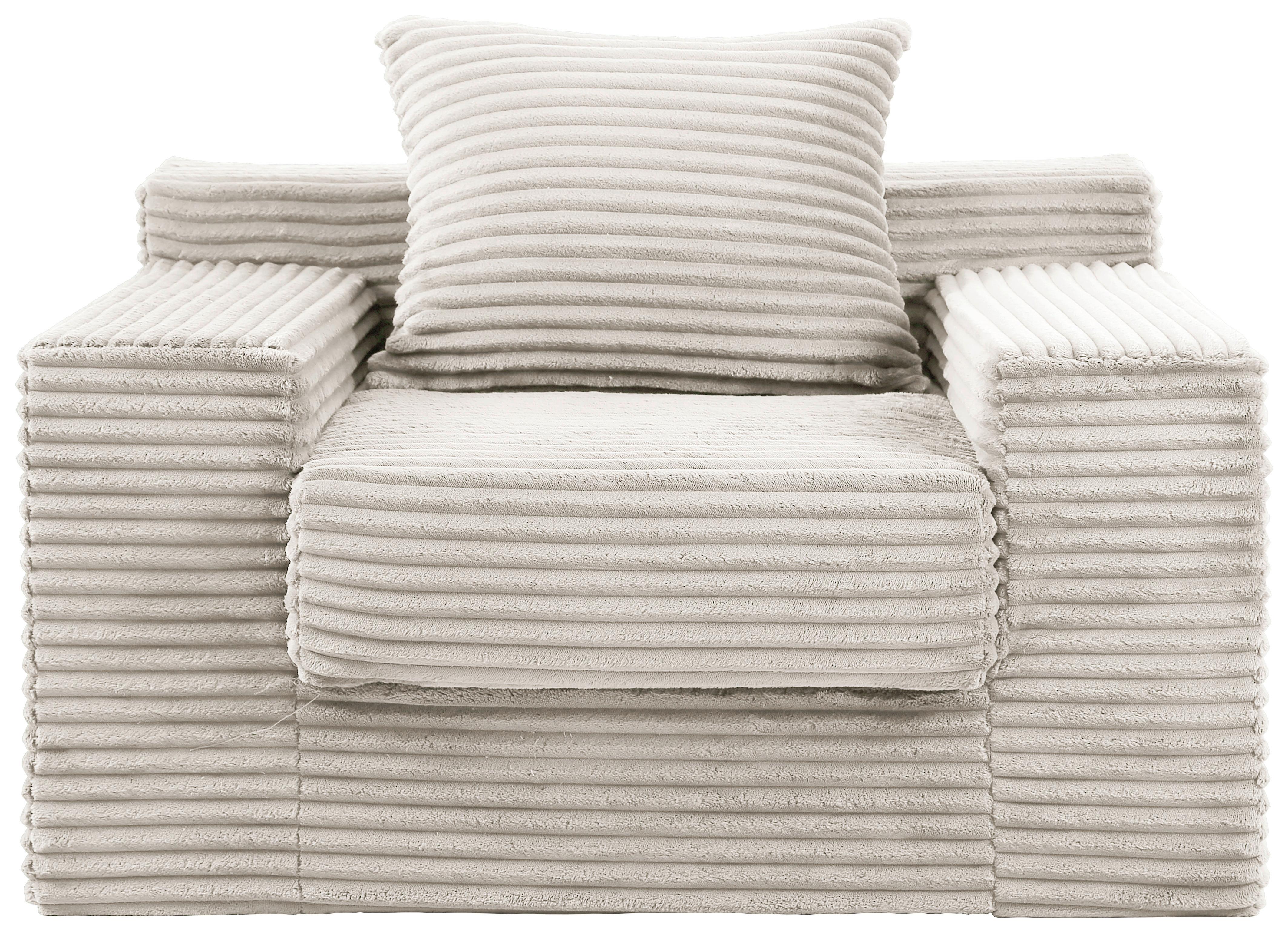 Sessel Astra Beige B: 106 cm - Beige, Design, Textil (106/60/100cm) - P & B