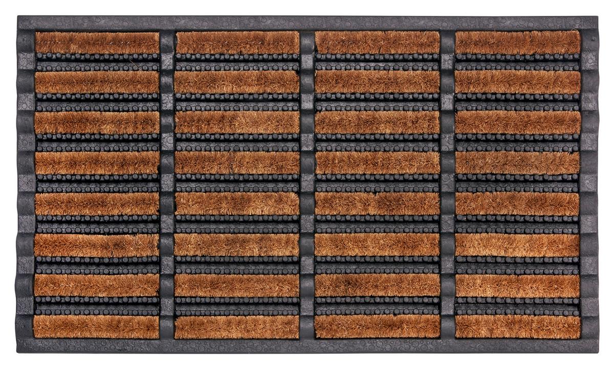 Kokosmatte Brushes Schwarz Kokos 40x60 cm - Hellbraun/Schwarz, Basics, Naturmaterialien (40/60cm) - Esposa