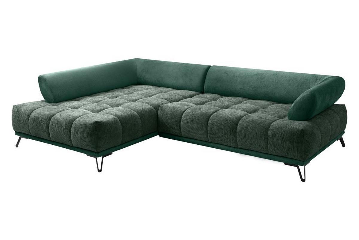 LARGO, ľavá, tmavozelená, potreba šírky dverí 90 cm - čierna/tmavozelená, Modern, kov/textil (184/262cm)