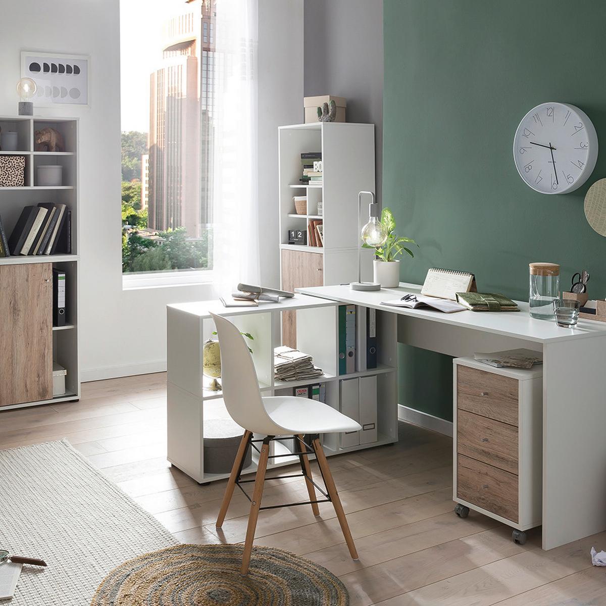 Aktenschrank U 510 T - Wildeiche/Weiß, MODERN, Holzwerkstoff (50,9/83,6/41cm) - MID.YOU