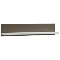 Wandboard Trento B: 124 cm Grau/Weiß - Weiß Hochglanz/Grau, Design, Holzwerkstoff (124/25/22cm) - Livetastic