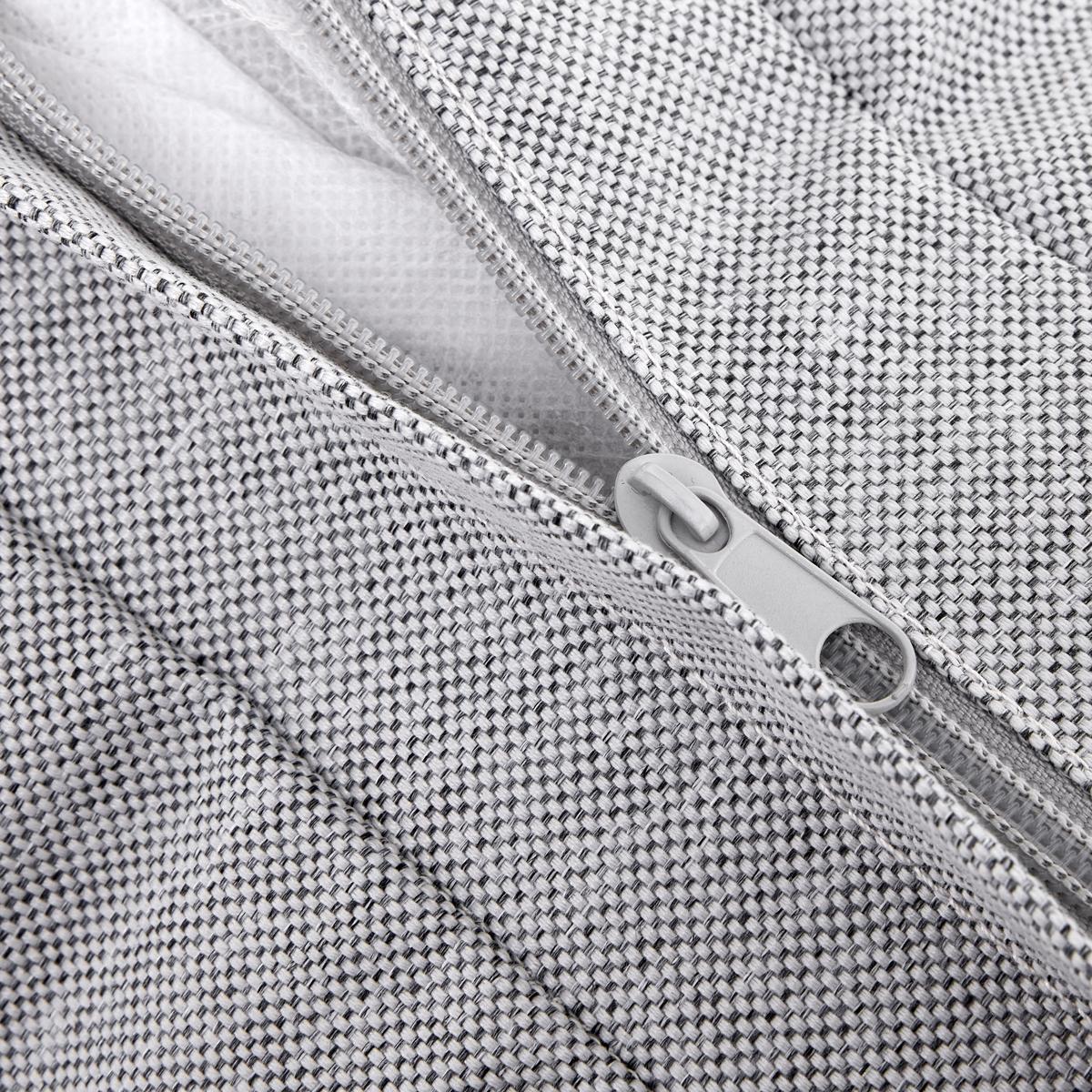 Zahradní sedací souprava ZOPHIA - šedá/černá, Moderní, kov/textil (294/68/77cm) - Bessagi Garden