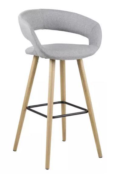 Barhocker Grace Hellgrau/eiche B: 55cm