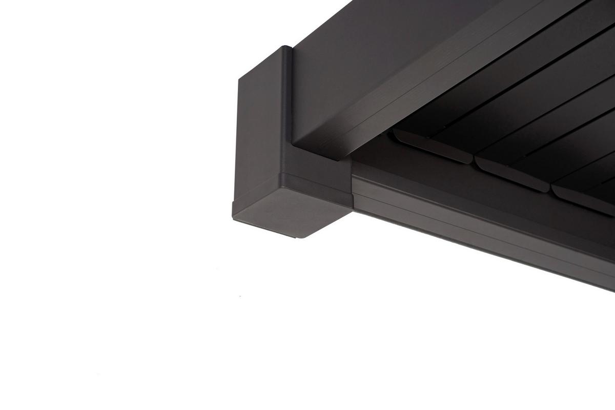 Pergola Deluxe 530x300cm Wandmontage, Anthrazit - Anthrazit, MODERN, Metall (530/250/300cm) - Gardenson