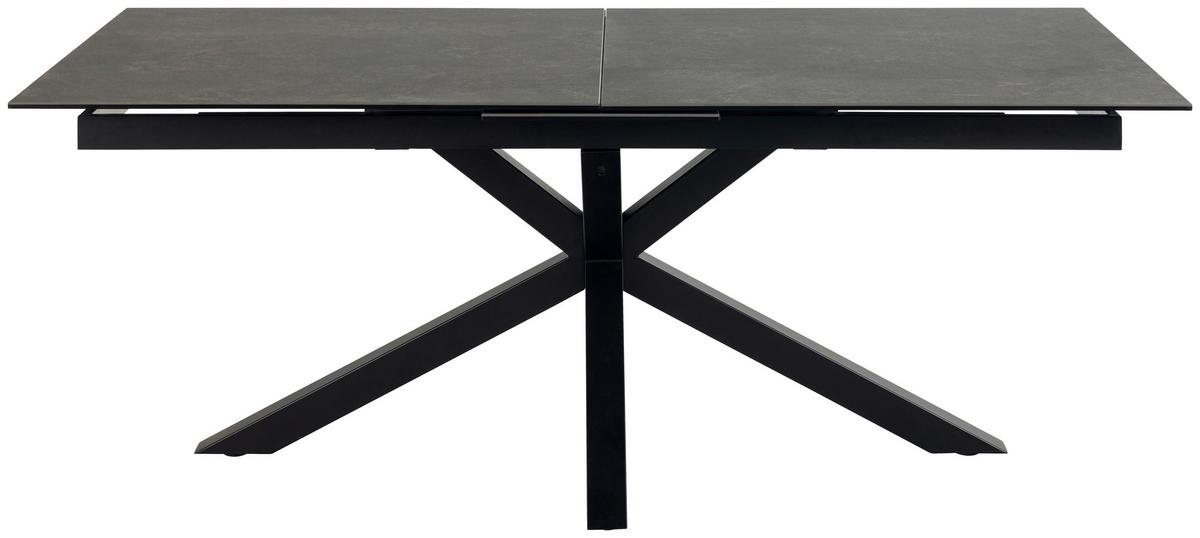 Esstisch Ausziehbar Heaven 200-240x100x75,5 Cm Schwarz - Schwarz, Design, Keramik/Metall (200-240/100/75,5cm) - MID.YOU
