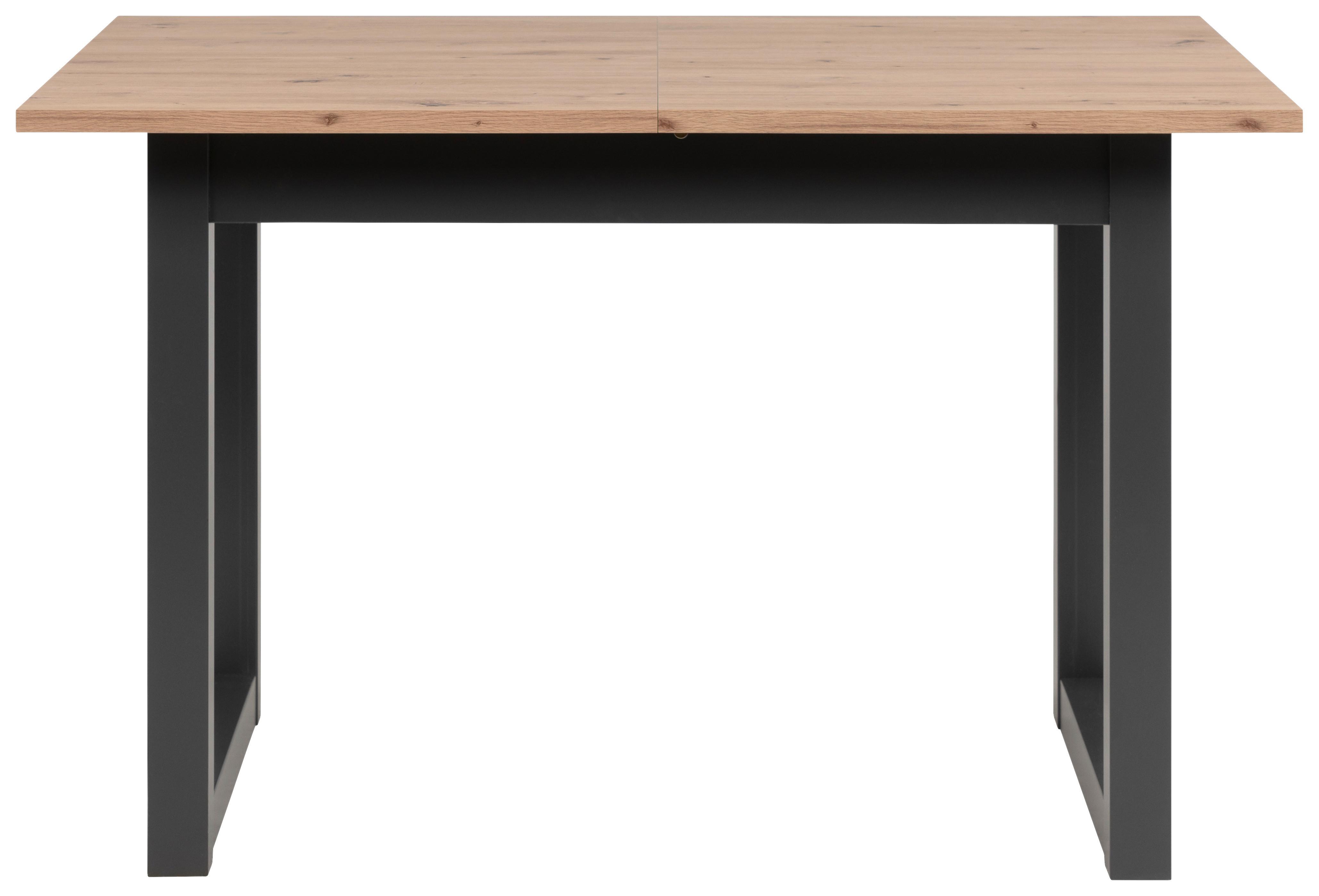 Esstisch Denver 80b - Anthrazit/Eiche Artisan, Basics, Holzwerkstoff (120/80/75cm) - MID.YOU