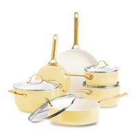 Kochtopfset 6-Teilig. gelb/Weiß/Gold - Gelb/Goldfarben, Basics, Metall - GreenPan